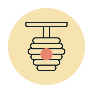 Arı kovanı simgesi vektör illüstrasyonu