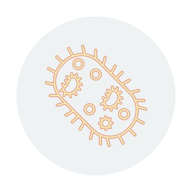 düz mikroorganizma ikon vektör çizimi 