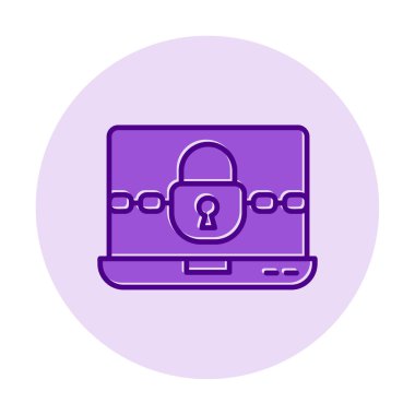 Basit düz Ransomware bilgisayar vektör çizimi  