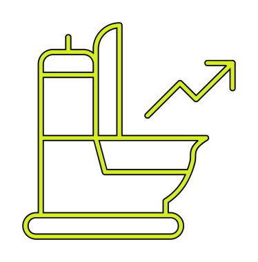 Ok simgesi vektör illüstrasyonlu idrar 