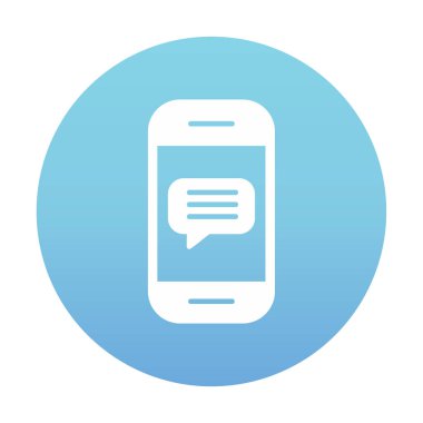 Sohbet ikonu vektör çizimi. Telefon İletisi                          