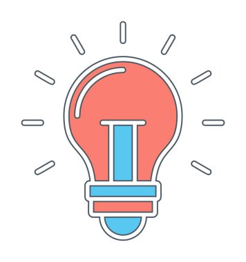 Ampul simgesi. vektör illüstrasyonu 