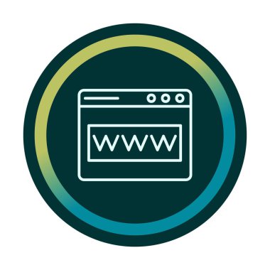 tarayıcı web sayfası simgesi, vektör illüstrasyonu 