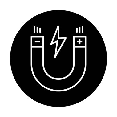 Mıknatıs düz simgesinin vektör çizimi 