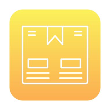 Taşıma Kutusunun vektör illüstrasyonu modern simge                             