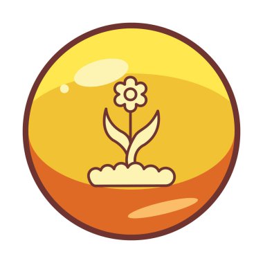 güzel düz çiçek vektör çizimi   