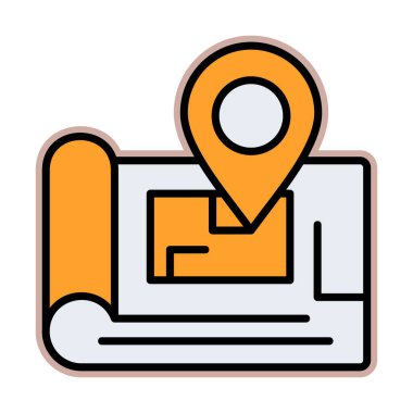 gps konum simgesi, vektör illüstrasyonu basit tasarım