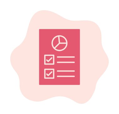 Çalışma Raporu simgesinin vektör illüstrasyonu