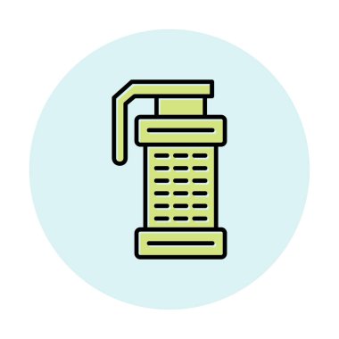 Smoke Grenade web simgesi, vektör illüstrasyonu