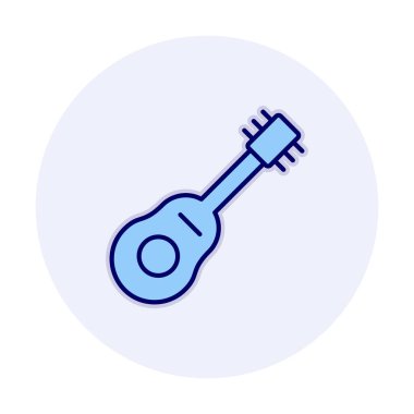 Basit yaratıcı gitar simgesi illüstrasyonu 