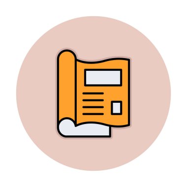 dergi simgesi, vektör illüstrasyonu basit tasarım