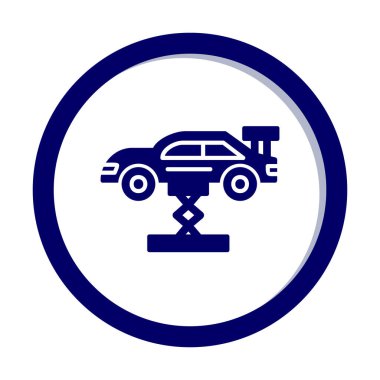 Araba Kaldırma simgesi, vektör illüstrasyonu 