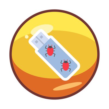 Virüs Pensürücü simgesi vektör illüstrasyonu