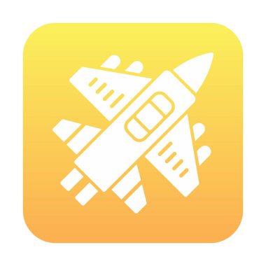 Askeri Uçak ikonu vektör illüstrasyonu