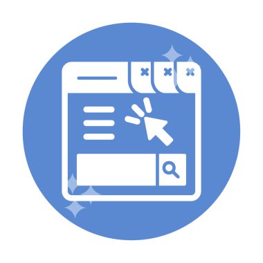 Basit web sayfası simgesi, vektör illüstrasyonu