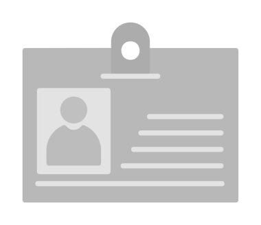 ID kart simgesi vektör illüstrasyonu                                  