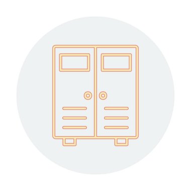 Lockers web simgesi, vektör illüstrasyonu                