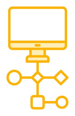 Çalışma akışı simgesi tasarımı, vektör illüstrasyonu                            