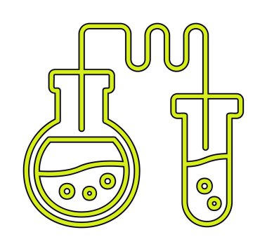 Test tüplü kimya laboratuvarı. Kimya konsepti                                             