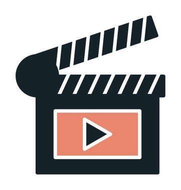 Alkış tahtası vektör düz renk simgesi