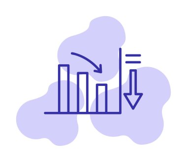 Basit grafik simgesi, vektör illüstrasyonunu azalt