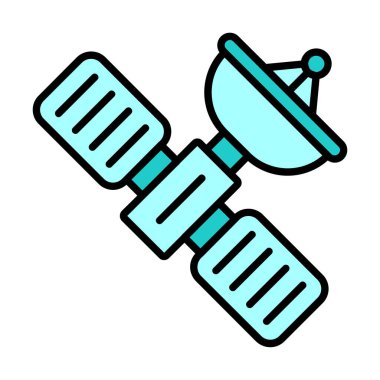 Uydu vektör çizimi, simge ögesi biçimi                     