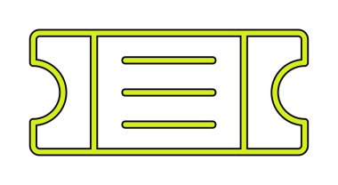 bilet simgesi, vektör illüstrasyonu basit tasarım