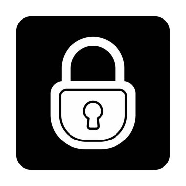 asma kilit web simgesi, vektör illüstrasyonu