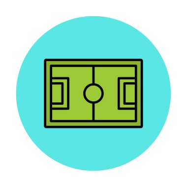 Basit düz futbol ikonu vektör illüstrasyonu