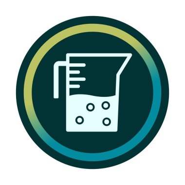 Beaker modern simgesinin vektör illüstrasyonu                          