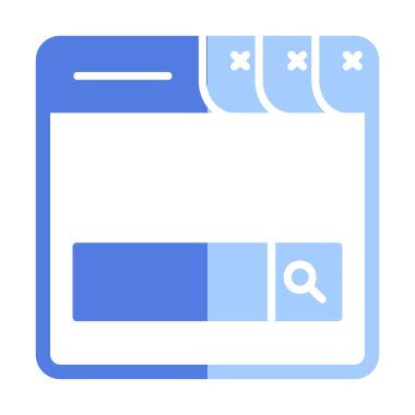 Basit Düz Arama Çubuğu vektör illüstrasyon tasarımı