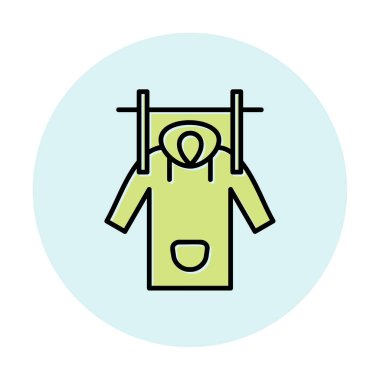 Islak Ceket Ağı simgesi, vektör illüstrasyonu