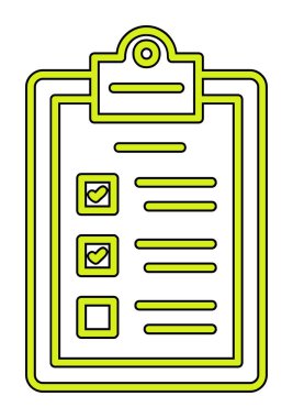 kontrol listesi simgesi, vektör illüstrasyonu 