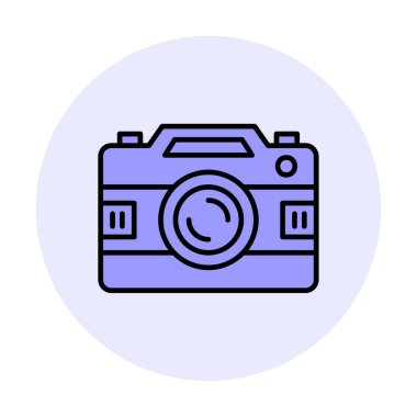 fotoğraf makinesi ikon vektör illüstrasyonu                      