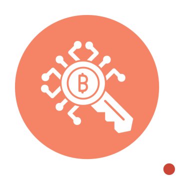 düz Şifreleme Anahtarı simgesi. vektör illüstrasyonu.