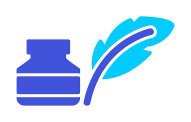 Quill ve Ink vektör simgesi