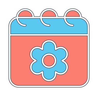 Sakura tarih simgesi, vektör çizimi 