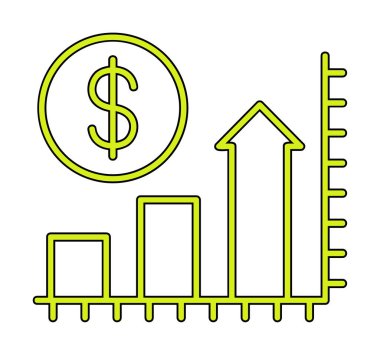 Fiyat Artan Simge Vektör Çizimi Tasarımı