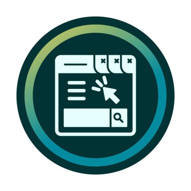 Basit web sayfası simgesi, vektör illüstrasyonu