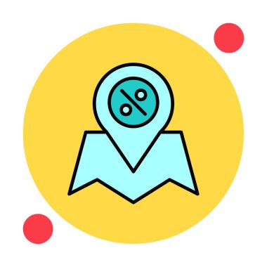 konum pin simgesi, vektör illüstrasyonu basit tasarım