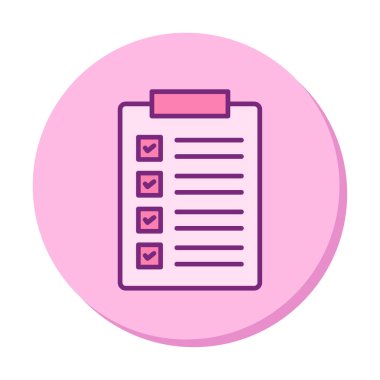 Kontrol Listesi web simgesi, vektör illüstrasyonu 