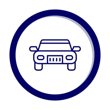 araba web simgesi basit illüstrasyon 