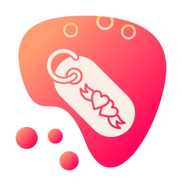 Hediye Etiketi simgesi, vektör illüstrasyonu 