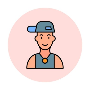 Rapçi. Web simgesi basit illüstrasyon