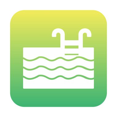  yüzme havuzu ikonu vektör illüstrasyonu