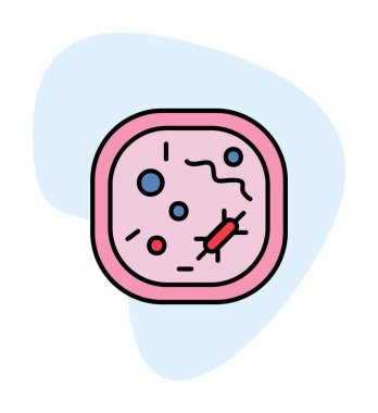 Hücre simgesi, vektör illüstrasyonu