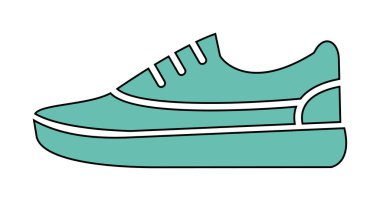 spor ayakkabı ikonu vektör illüstrasyonu 