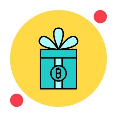 Basit bitcoin simgesi, vektör illüstrasyonu