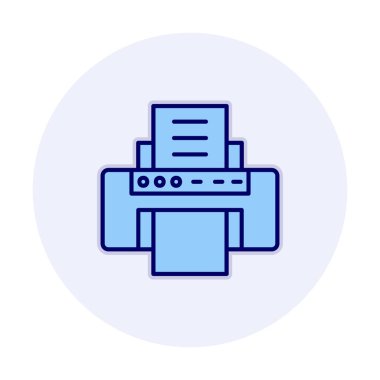 Yazıcı simgesi vektör illüstrasyonu