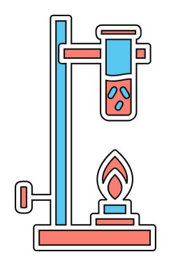 düz Bunsen yazıcı doğrusal simgesi. 